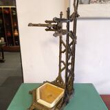 Bamboo imitation umbrella stand in enamelled cast iron circa 1930
