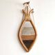 Miroir rotin vintage 1960