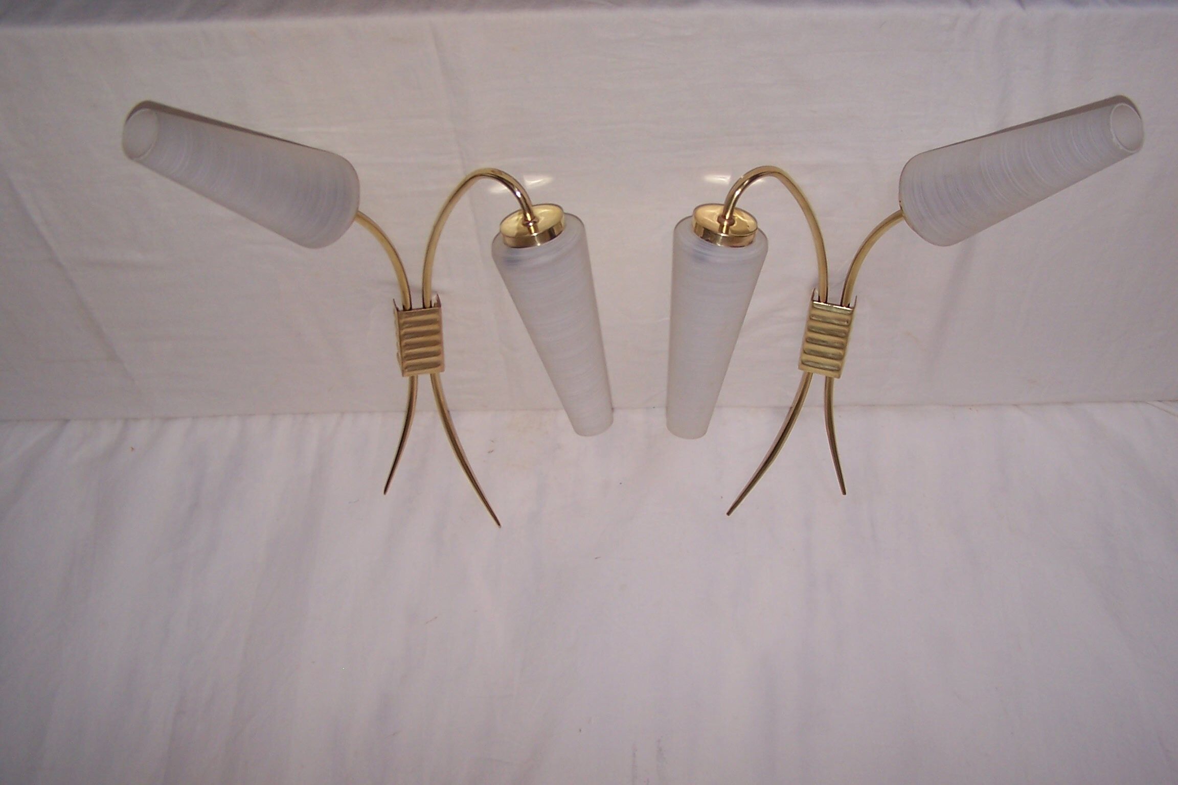 Pair of double wall lights - 50's