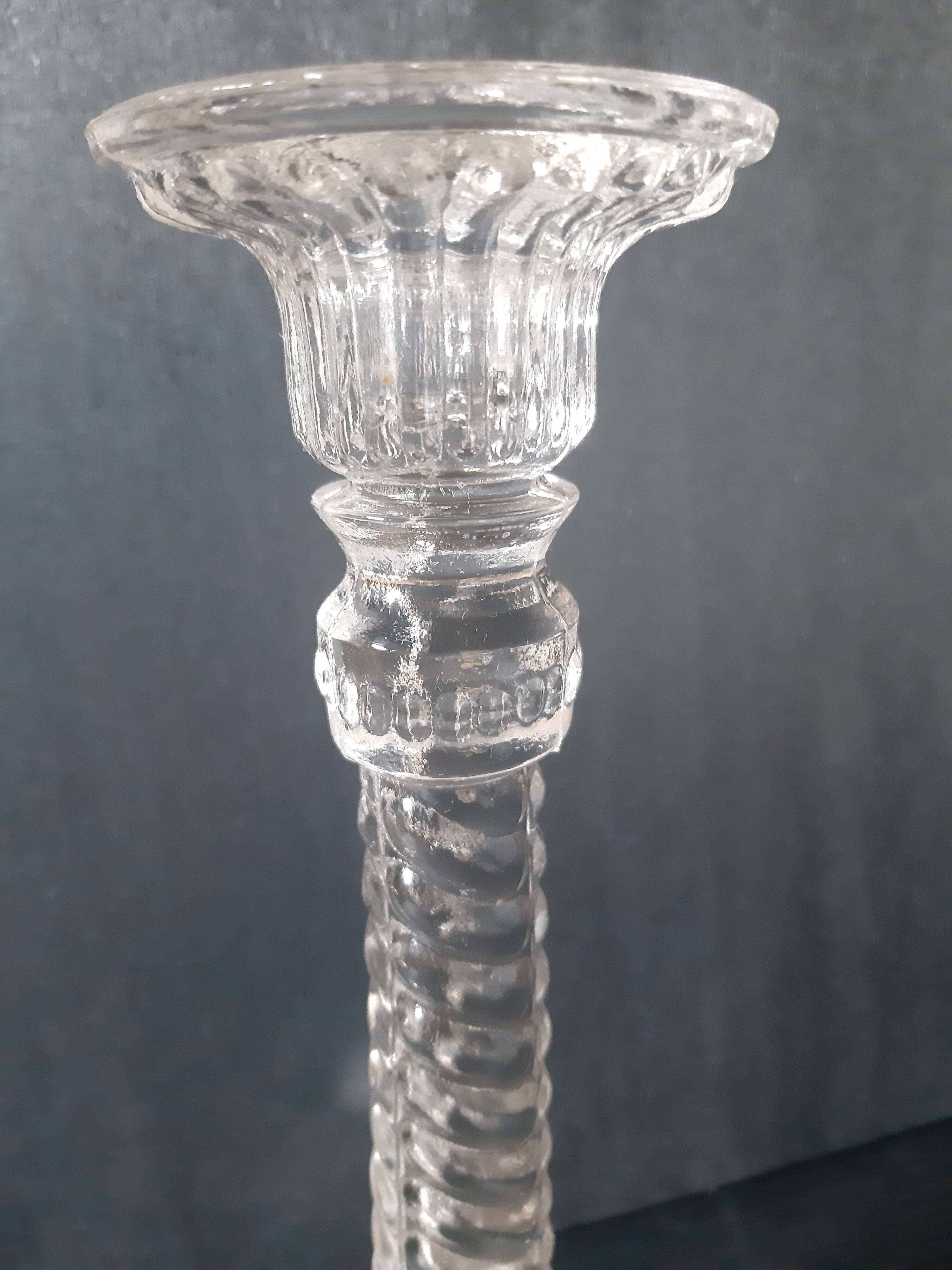 Glass candle holder