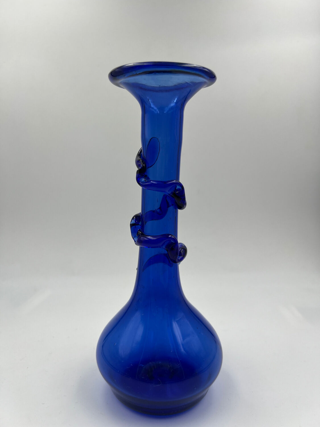 Blue glass vase