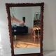 Carved wood art deco mirror 49x79cm