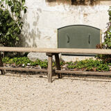 Wooden farm bench