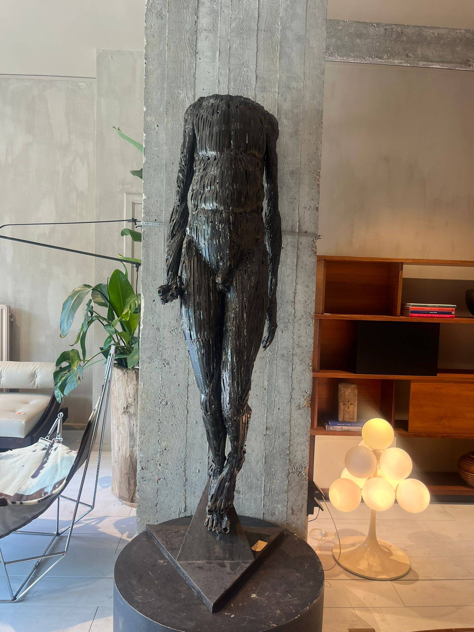 Sculpture of a male nude, 1986, metal