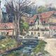 Village landscape by Gaston Laborde (1892-1965)