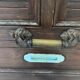 Art Deco style entrance door in solid wood, 20th century