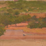 Jose Benlliure y Ortiz - Impressionist Mediterranean Landscape