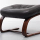 Kengu Leather Ottoman Rykken Norway 1960s