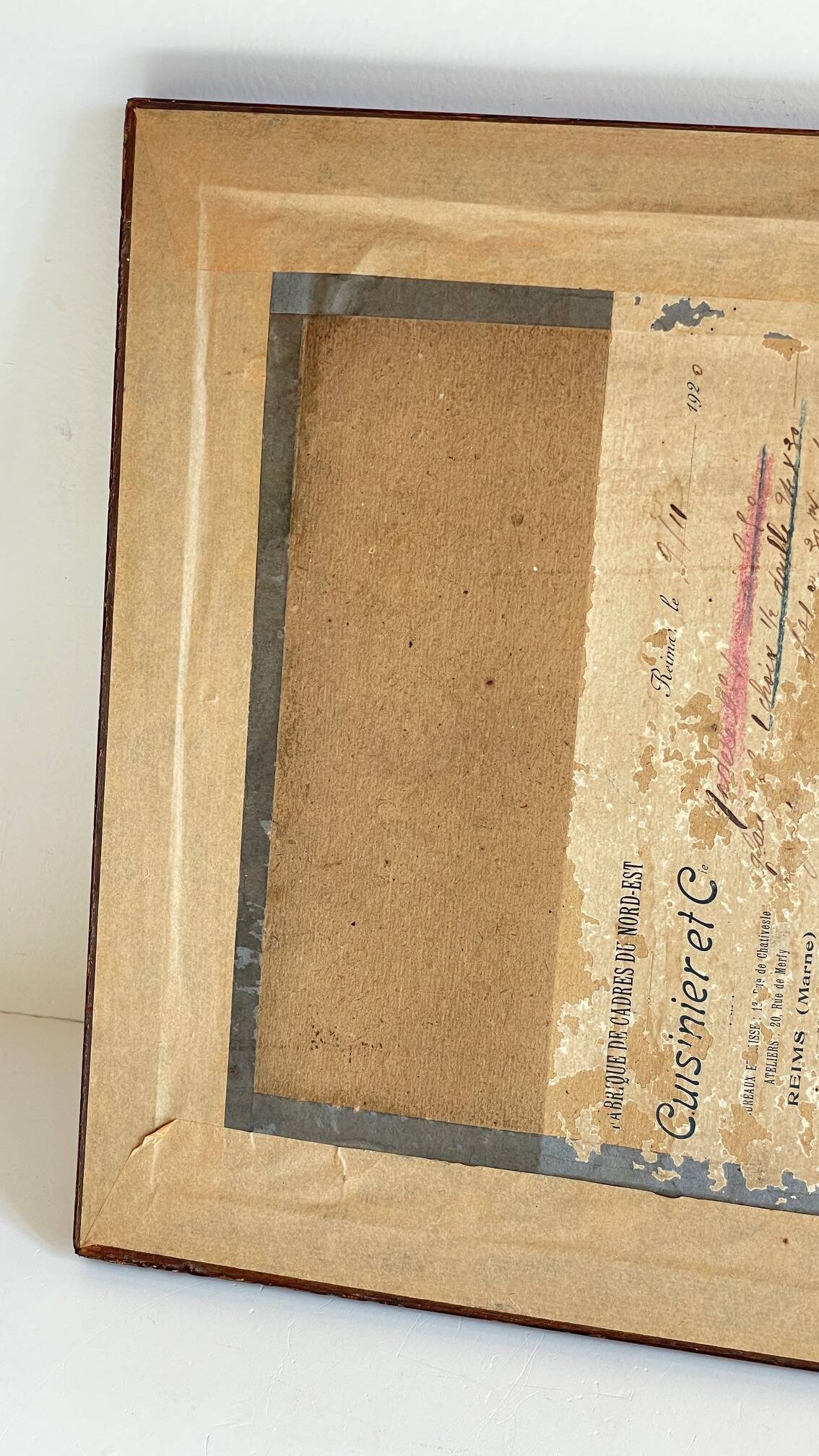 Art deco mirror 1920 wood and silver vintage