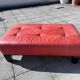 Banquette cuir rouge