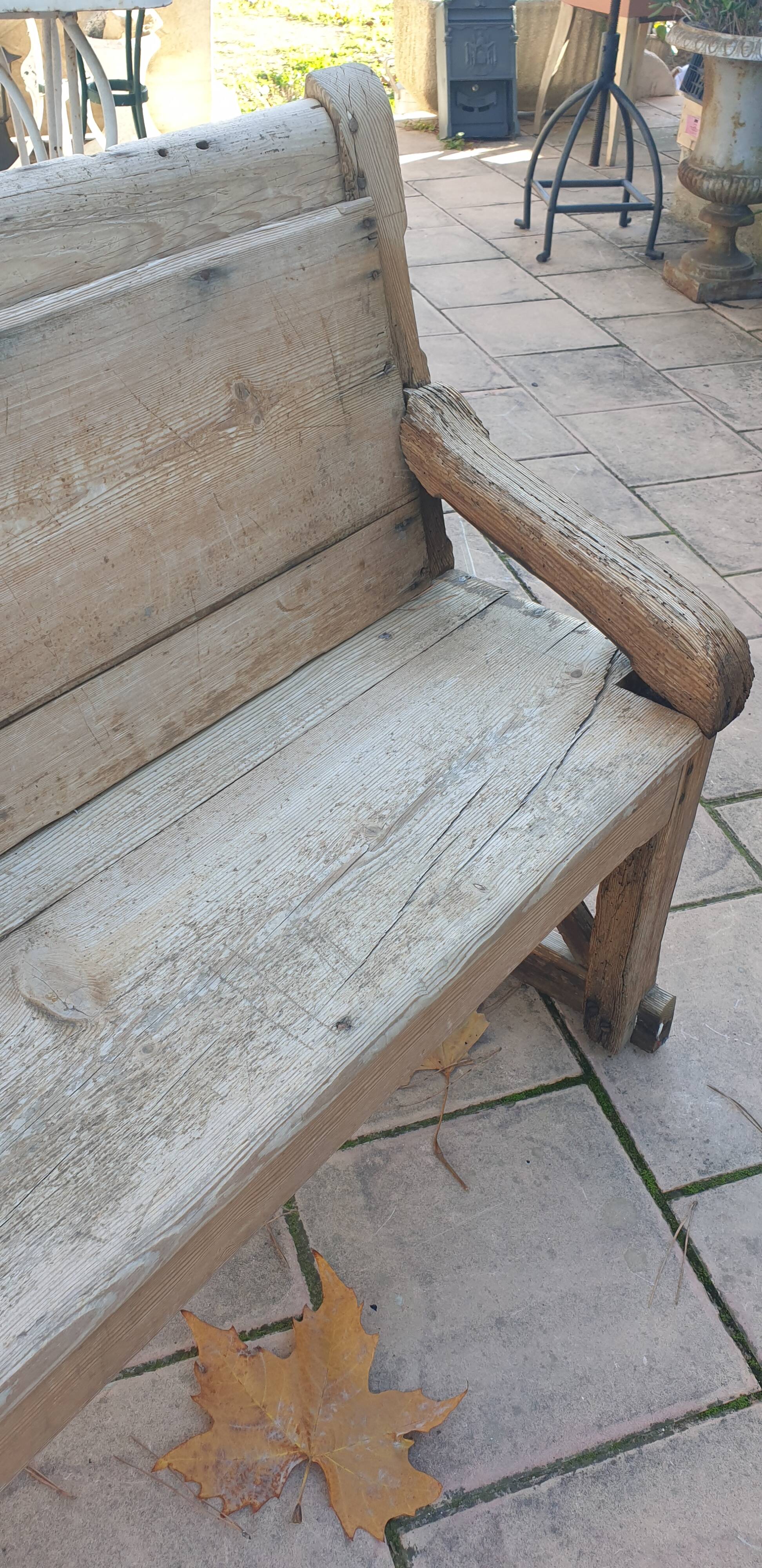 3 meter long solid wood bench