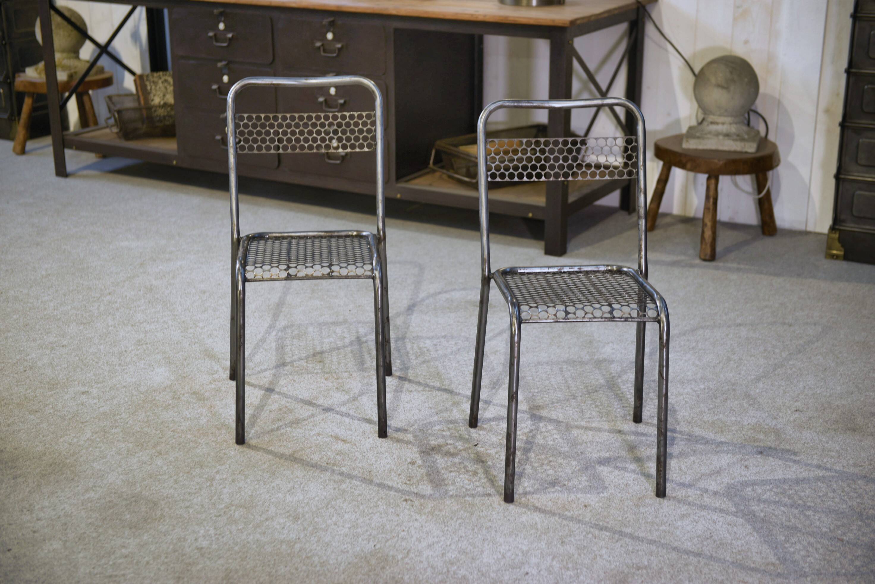 Pair of chairs attributed to René Malaval 1950s