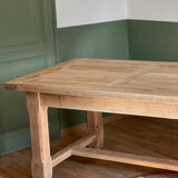 Large farmhouse table in solid oak – 230 cm