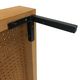 Lit d'appoint vintage en bouleau design métal années 60