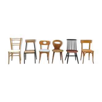 Lot of 6 vintage chairs