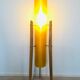 Lampadaire yellow space age rocket années 1970
