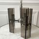 Chrome metal pendant lamp and smoked glass futuristic style 70s