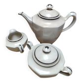 Vintage tea service Limoges porcelain 3 pieces
