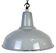 Industrial British Grey Enamel Factory Pendant Lamp, 1960s