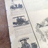 map of France 1900 of Dion Bouton Art Nouveau