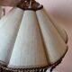 Suspension tissu perle bois
