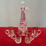 Liqueur set. Saint-Louis glass.