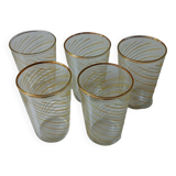 Five 50s glasses
