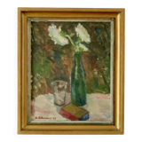 Original vintage still life – vase of flowers