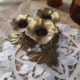 Brass flower candle holder