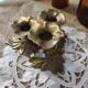 Brass flower candle holder