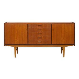 Teak sideboard with hinged doors