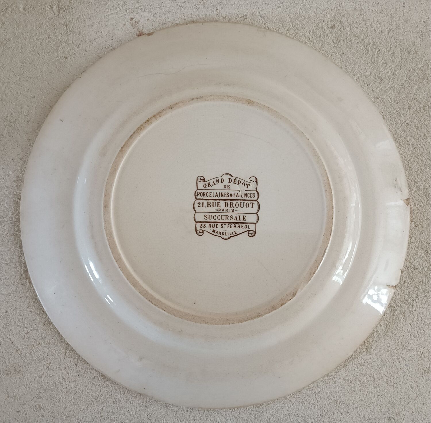 2 plates earth of iron E. Bourgeois and Salins