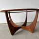 Round coffee table in solid teak, Astro model by Victor Wilkins.