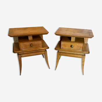 2 tables de chevet, 1950 style Asie