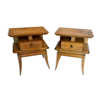 2 tables de chevet, 1950 style Asie