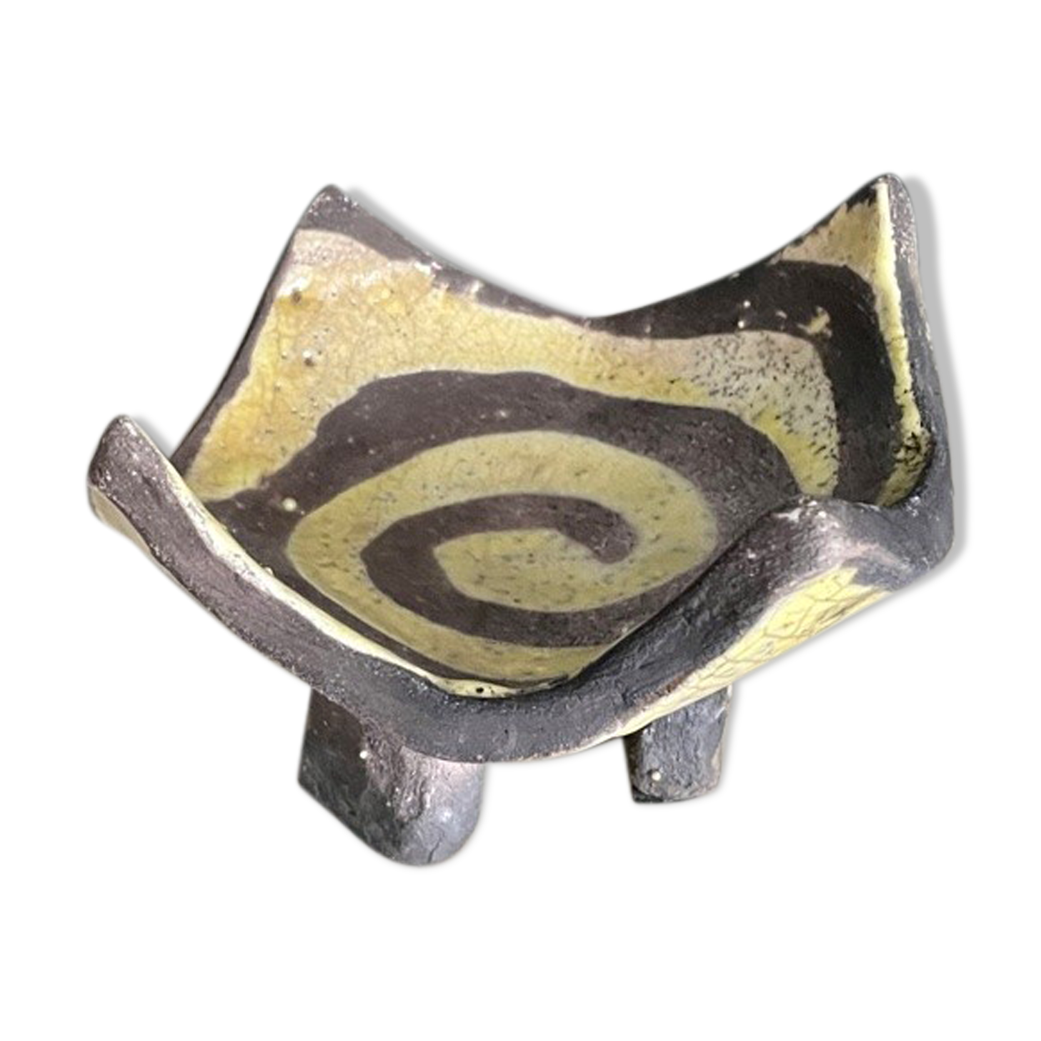 Ashtray in raku, circa 1990/2000