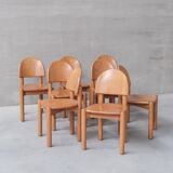 Pine mid-century dining chairs