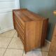 Commode vintage rotin et chene annèes 60