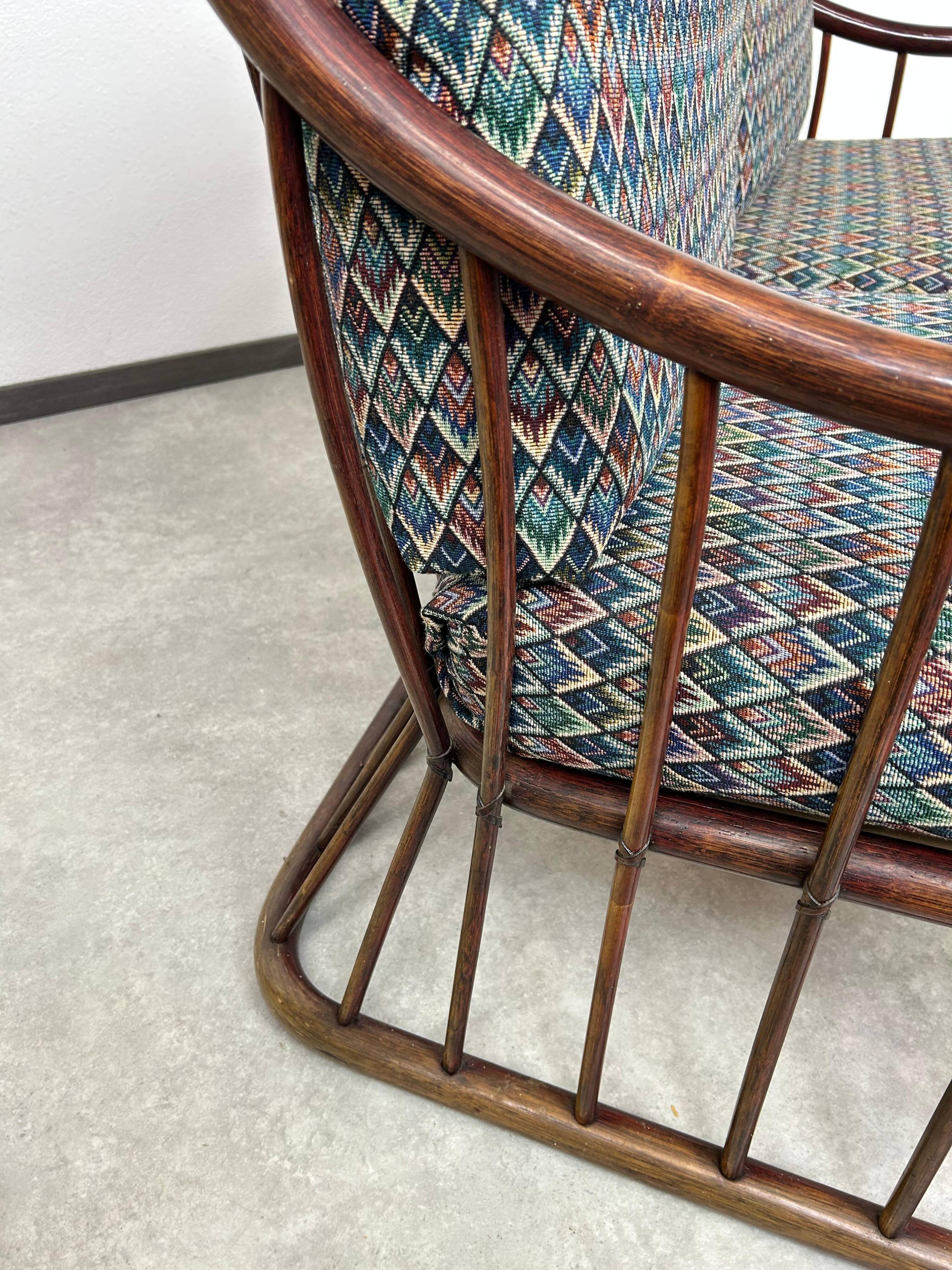 Canapé en bambou de style mid-century moderne par Gervasoni