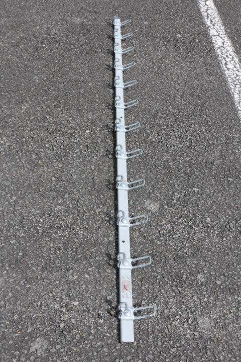 Grey school wall hanger 12 hooks 1800mm