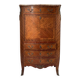 Louis XV secretary in marquetry wood and marble