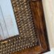 Bamboo rattan mirror