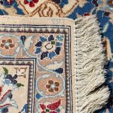 Tapis Persan Nain Iran Laine Et Soie "fait Main - 0.85 X 1.29 Mètres
