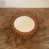 Rattan mirror