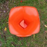 Orange seventies stool/ vintage/ decoration