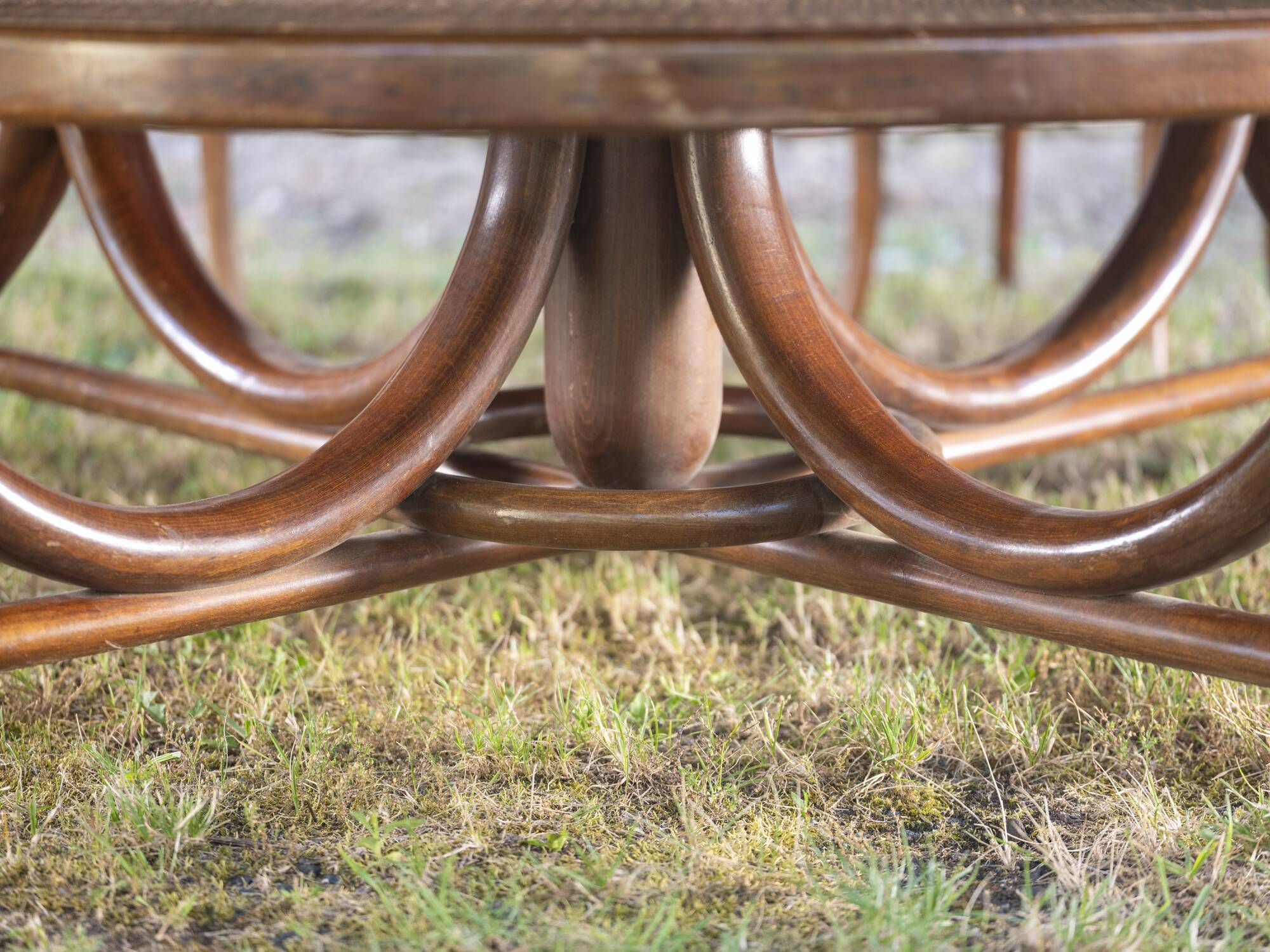 8 chaises et table en bois cintré, Empire Austro-Hongrois années 1900-1930