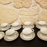 7 cups & 8 under opaque porcelain cups