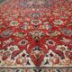 Tapis persan vintage tissé à la main en laine rouge kashan tapis de salon - 209x242cm