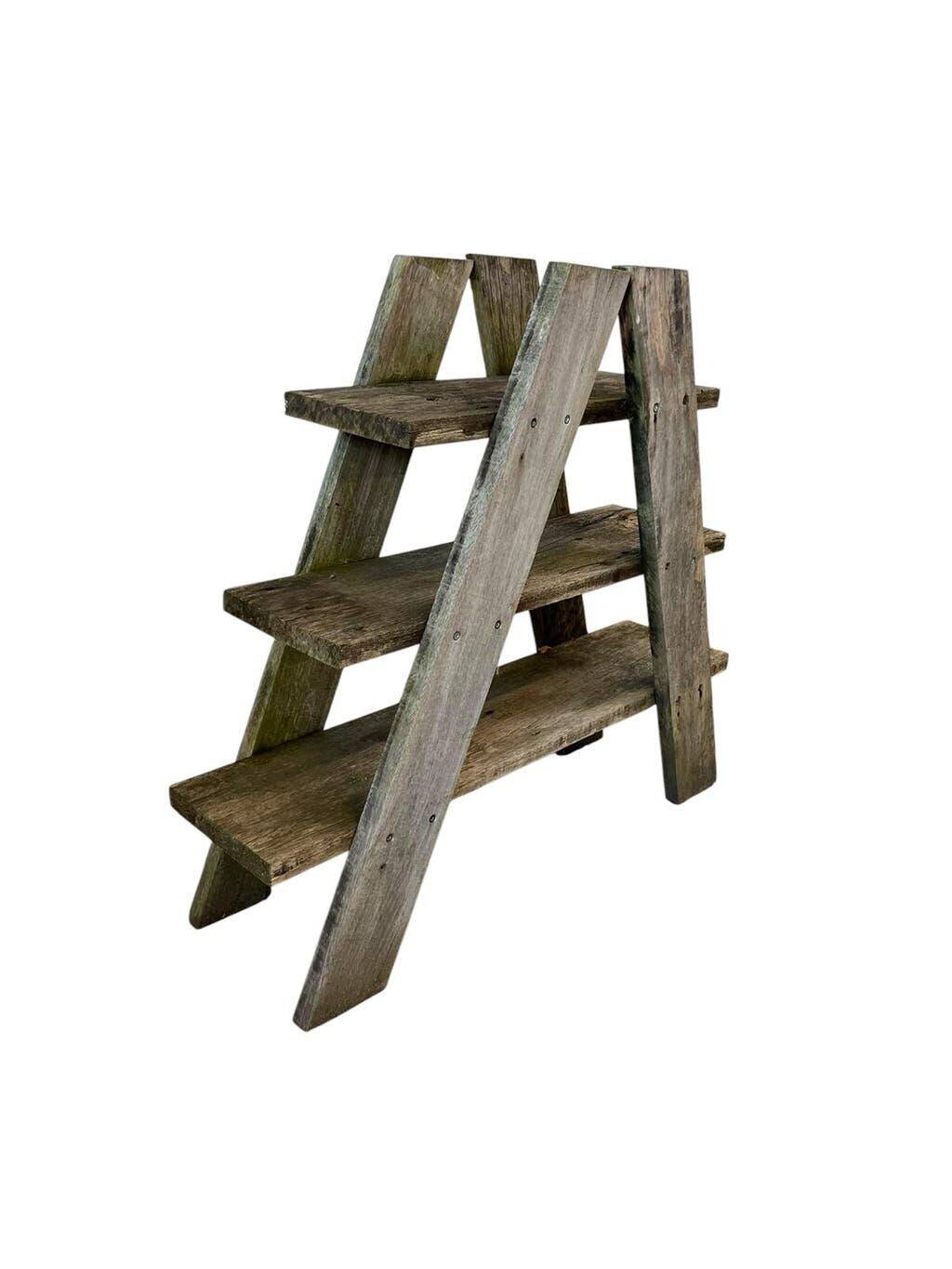 Multi-level vintage wooden support / freestanding shelf / plant table