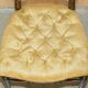 Regency Antique 1815 Occasional Chair in Ebonised Wood, Mother of Pearl, Silk and Chesterfield Upholstered Seat